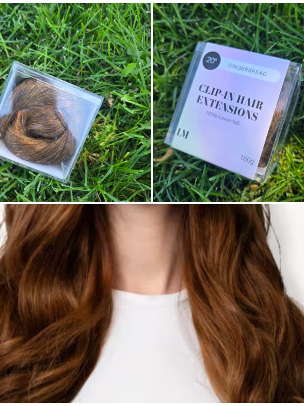 Locks & Maine 20" Clip-in 100% Human Hair Extension Pack - NEW SEALED